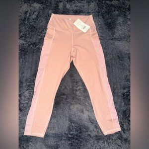 Fabletics high waisted mesh heather pink capri legging